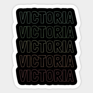 Victoria Name Pattern Sticker